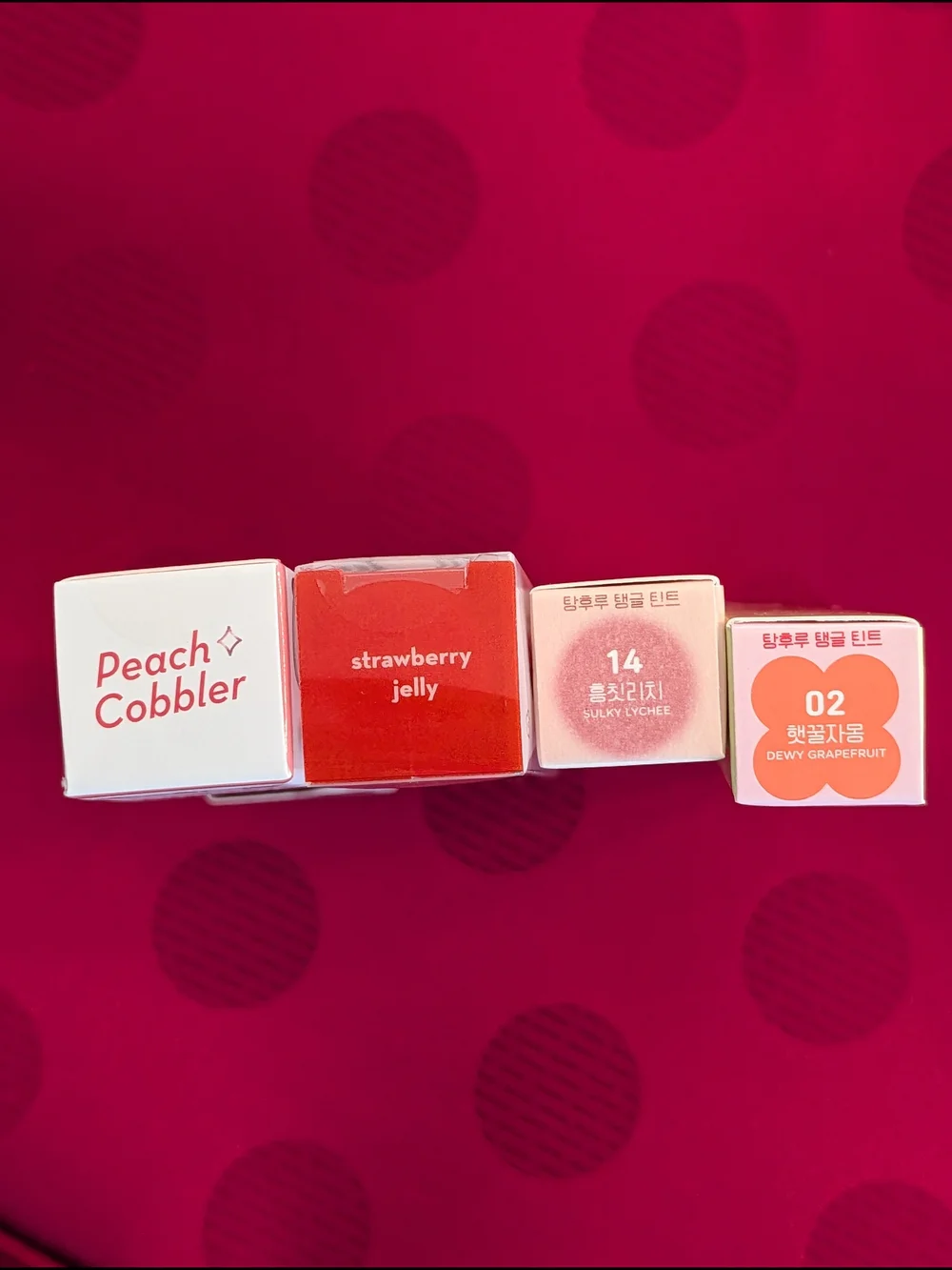 2 Colorgram Fruity Glass Tint + 2 The Crème Shop Luscious Lip Oil Bundle